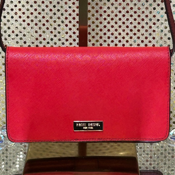 henri bendel Handbags - Henri Bendel Red Saffiano Leather Crossbody Bag Approx. 7 x 4